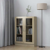 Vitrine Cabinet Sonoma Oak 82.5x30.5x115 cm Engineered Wood 802753