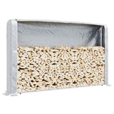 Firewood Rack with Rain Cover 250x25x150 cm Galvanised steel 4100711