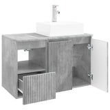 Bathroom Furniture Set 2 pcs Concrete Grey Engineered Wood 3404057
