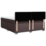 Box Spring Bed with Mattress Dark Brown 180x200 cm Fabric 3285977