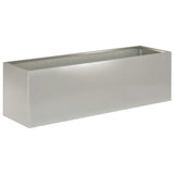 Garden Planter Silver 80 x 30 x 30 cm Stainless Steel 8005212