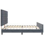 ZNTS Bed Frame Dark Grey 200x200 cm Velvet 3344898
