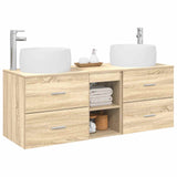 Bathroom Furniture Set 3 pcs Sonoma Oak 49.5 x 44.5 x 66 cm 3405925
