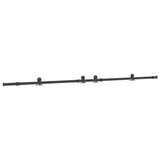 Sliding Door Hardware Kit 305 cm Steel Black 3295783