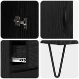 Highboard Black Oak 69.5 x 34 x 90 cm Engineered Wood 3402712