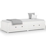 Day Bed without Mattress White 75x190 cm Small Single Solid Wood Pine 821600