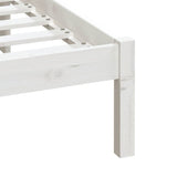 Bed Frame without Mattress White Super King Solid Wood 3100605