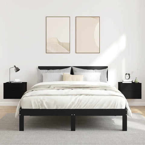 Bedside Cabinets 2 pcs Black 40x30x30 cm Engineered Wood 801056