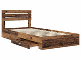 Bed Frame with Drawer with Headboard Manual Engineered Wood 3411697