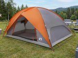 Camping Tent with Rainfly Water-resistant Dome Grey and Orange 42028522