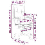 Reclining Office Chair Taupe Fabric 349749
