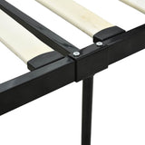 Bed Frame without Mattress with Canopy Black 140x200 cm Metal 284436