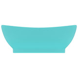 Luxury Basin Overflow Oval Matt Light Green 58.5x39 cm Ceramic 146936