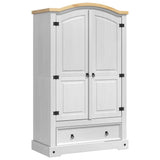 Wardrobe CORONA White 101 x 52 x 170 cm Solid Pine Wood 42021192