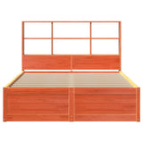 Bed Frame without Mattress Wax Brown 120x200 cm Solid Wood Pine 3323460