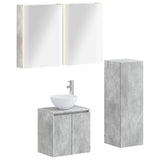 Bathroom Furniture Set 4 pcs Concrete Grey 3407426