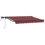 Manual Awning Frame with LEDs Burgundy and Anthracite 3 x 2 m 3420748