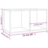 Vinyl Storage Box Sonoma Oak 71x34x36 cm Engineered Wood 800120