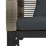 Outdoor Furniture Set Grey and Dark Grey Poly Rattan 42025233