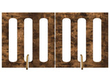 Folding Pet Fence 2 pcs Smoked Oak 100.5 x 38 x 70 cm 8005963
