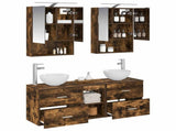 Bathroom Cabinet Set 5 pcs Smoked Oak 50 x 14.5 x 70 cm 3406683