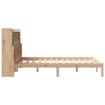 ZNTS Bookcase Bed without Mattress 140x190 cm Solid Wood Pine 3322333
