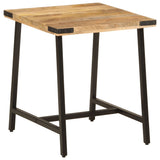 ZNTS Side Table 45x45x50 cm Solid Wood Mango and Iron 372734