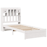 Bookcase Bed without Mattress White 75x190cm Solid Wood Pine 3322404