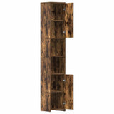 Bathroom Cabinet Smoked Oak 30x30x183.5 cm Engineered Wood 815519