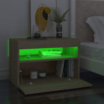 Bedside Cabinet & LED Lights 2 pcs Sonoma Oak 60x35x40 cm 3082781