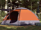Camping Tent Cabin 4-Person Grey and Orange Quick Release 4005337