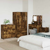 Storage Cabinet Smoked Oak 80 x 31 x 81 cm Engineered Wood 888852
