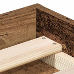 Bed Frame without Mattress Old Wood 200x200cm Engineered Wood 3328869