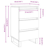 Bedside Cabinets 2 pcs Grey Sonoma 40x35x69 cm Engineered Wood 826953