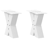 ZNTS Coffee Table Legs X-Shaped 2 pcs White 30x cm Steel 4012929