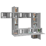 10 Piece TV Cabinet Set Grey Sonoma Engineered Wood 3120321