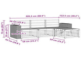 Outdoor Sofa Set 4 pcs Natural 3384215