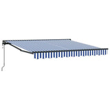 Retractable Awning Blue and White 300 x 250 cm 3329912