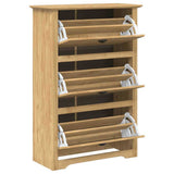 Shoe Rack BODO Honey Brown 80 x 35 x 118 cm Engineered Wood 42023477