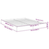Bed Frame without Mattress White 150x200 cm Engineered Wood 842014
