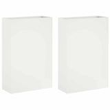 Garden Planter 2 pcs White 50 x 20 x 75 cm Cold-rolled Steel 8005459