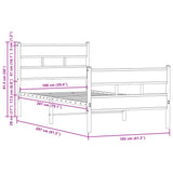 Bed Frame without Mattress with Headboard and Footboard 100x200 cm 4017164