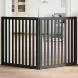 Dog Gate Foldable 2 Panels Black 160 cm Poplar Wood 352258