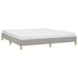 Bed Frame without Mattress Light Grey 180x200cm Super King Fabric 349836