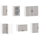 11 Piece Kitchen Cabinet Set Kalmar Grey Sonoma Engineered Wood 3314947
