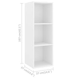 3 Piece TV Cabinet Set White Engineered Wood 3079754