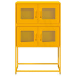 ZNTS Highboard Mustard Yellow 68x39x107 cm Steel 853347