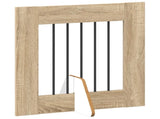 Dog Gate with Stands 6 pcs Sonoma Oak 60 x 60 cm 892158