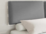 Bed Frame with Upholstered Headboard Light Grey 120 x 200 cm 877283