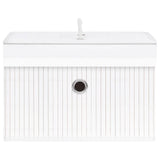 Bamboo Storage Boxes 4 pcs White 320766